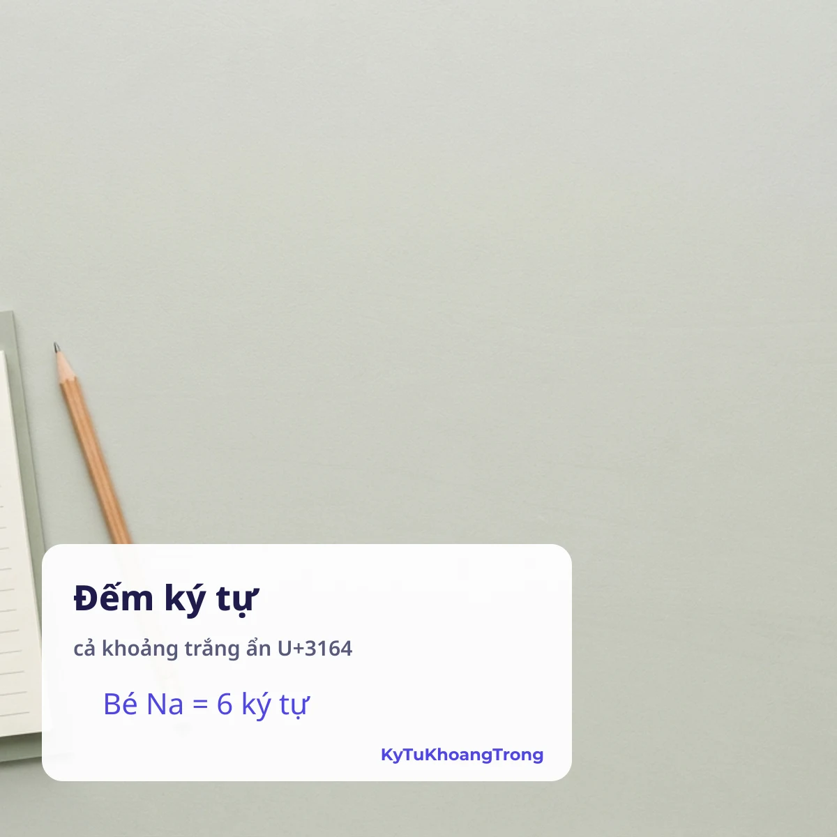 Đếm ký tự và khoảng trắng ẩn