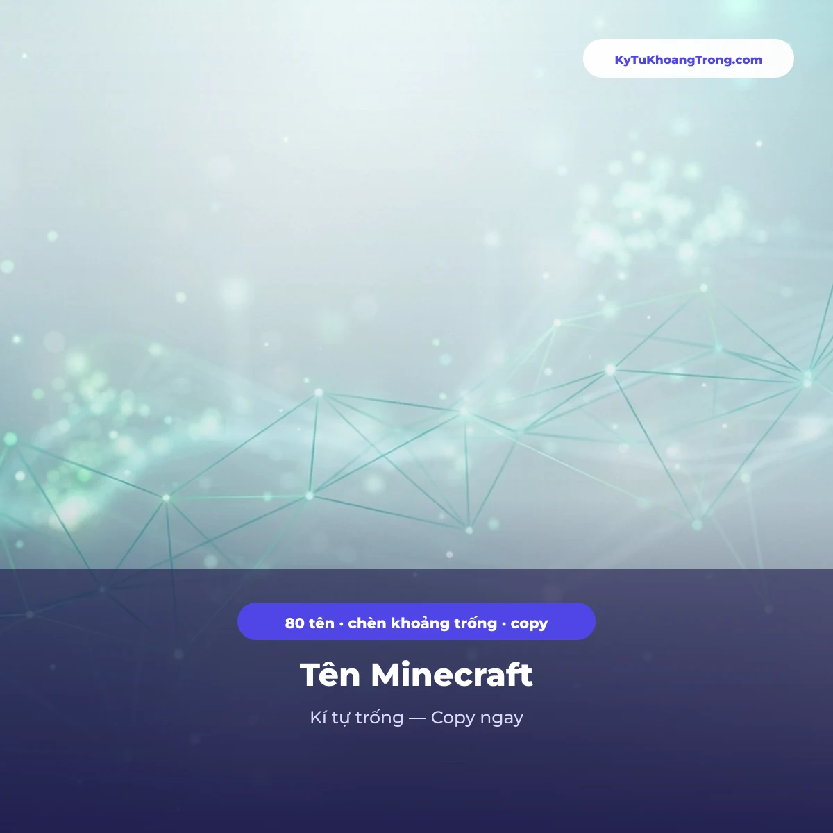 Chèn kí tự trống vào tên Minecraft